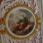 Rosette am Deckengemälde